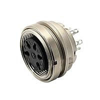 Amphenol Tuchel T3359100U ຕົວເຊື່ອມຕໍ່ພາຍຫຼັງປະກອບດ້ວຍປຸ່ມຫຼັງຜູ້ຍິງ (ມີປຸ່ມຫຼັງຮອບເຫຼືອງມີຢູ່ຕາມຄຳຮ້ອງຂໍ). ມີຕິດຕໍ່ມາແລ້ວ. ການຈັດຕັ້ງຕິດຕໍ່ຕາມ DIN EN 61076-2-106 "0X-b".