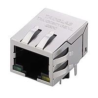 Taoglas TMJG0801GENL ຕົວເຊື່ອມຕໍ່ມາກເນຕິກ RJ45 ICM, 1G Base-T, 1x1, ຕົວເຄື່ອງສັ້ນ, ປຸ່ມລົງ, 10 ຂາ THT, T+CMC, ປົກກັນອີເມັດ EMI, LED, ລະດັບການຄ້າ