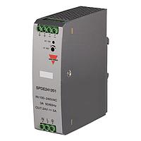 Carlo Gavazzi SPDE241201 ອຸປະກອນຈົດພະລັງ Switching Power Supply, AC/DC, 120W, ຟາສດຽວ, 24V, ເກັບສະຕິກສູນ, IP20, ຕິດຕັ້ງບົດ DIN-Rail, ການປ້ອງກັນເກີນໄຟ, ເກີນແຮງແລະການປ້ອງກັນການຕິດວົງຈອນ ແລະ ການປ້ອງກັນອຸນຫະພູມເກີນ, ກອງເຫຼັກ