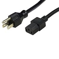 Desco 50581 ສາຍພະລັງງານ AC POWER CORD, IEC C13 INLET, ປຸກອຸປະກອນ ອາເມລິກາເໜືອ, 8FT
