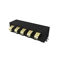 Amphenol FCI 10174632-050000LF ຕູ້ເຊື່ອມແບດເຕີຣີທີ່ສາມາດແທນທີ່ໄດ້ 2.5mm pitch right angle 5pos gold flash 0.8mm working height