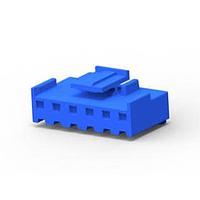 AMP Connectors - TE Connectivity 3-1123722-6 ຕູ້ປະກອບປລັກ 3.96 EP PLUG HSG 6P(ສີຟ້າ)
