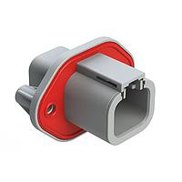 Amphenol SINE Systems ATP04-4P-PM08G ອຸປະກອນຕິດຕັ້ງປະກອບດ້ວຍ 4 ທາງ 4 ຂາຍອອກ Rcpt ສະກຣູ Pnl Mnt ມີ Gasket ສີເທົາ