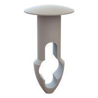 Essentra Components 27KY2810406 ກະແຈລູກສອງຮູບຮອບ Keyhole Rivet, ຮູບຮອບ .281, ຄວາມຫນາຂອງແຜ່ນ .406