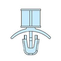 Heyco 10296F-P ການສະຫນັບສະຫນູນ PCB, ສອງຂາ HMSPDLN-18 V-0 ທຳມະຊາດ 10PK