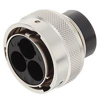 Amphenol SINE Systems RTHP6203PNH ປລັກ 3 ຕຳແໜ່ງ ປລັກຜູ້ຊາຍ ຂະໜາດ 8 (3.6mm), ຂະໜາດປົກ 20 ມີເທັກໂນໂລຍີ Radsok, ກຳລັງສູງ, 630V