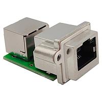 Stewart Connector SS-60400-028 ຕູ້ຕິດຕັ້ງລົງແຜ່ນ Modular Cat5E Panel Mount RJ45 to RJ45 PCB Coupler IP67 ປົກກັນການຮັບສະໜອງ Shielded ມຸມຂວາ Right Angle ປະຕິບັດຕາມ RoHS