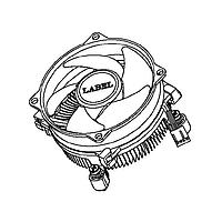 ADLINK Technology AmITX-SL/HL TM-FAN_4 ຕິດຕັ້ງລະບົບລະບາຍຄວາມຮ້ອນ CPU LGA1150, H=50.2mm 95W