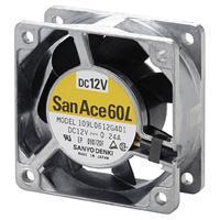Sanyo Denki 109L0612F402 ພັງລົມ DC Axial, 60x60x25mm, 12VDC, ອາຍຸຍາວ, ບໍ່ມີຂອງຍືດ