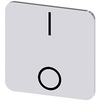 SIEMENS 3SU19000AF810QP0 ແຜ່ນປ້າຍຊື່, I O ປ້າຍແກະສະຫຼັກ, SILV 22 X 22MM, ສັນຍາລັກ: I O