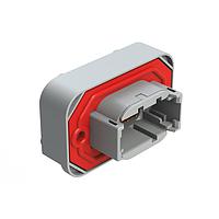 Amphenol SINE Systems ATM13-08PA-BM01 8-ທາງ RA Flng Mnt PCB Rcpt 8POS ສີເຫຼືອງ Gld Cont A