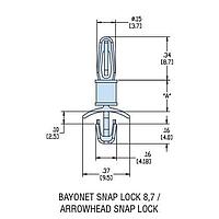 Heyco 10164F ການສະຫນັບສະຫນູນ PCB HLSP9-06 V-0 ທຳມະຊາດ