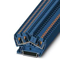 PHOENIX CONTACT 3213605 ບລັອກຕໍ່ສາຍບົດບັນທຶກ DIN Rail PTS 4-TWIN BU