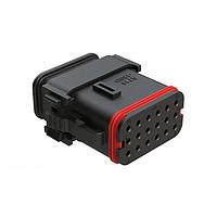 Amphenol SINE Systems AT16-18SD-SR02 ປລັກ 18 ທາງ 18 ຕຳແໜ່ງ ມີຝາປົກກັນ, ກະແຈ D, ສີດຳ