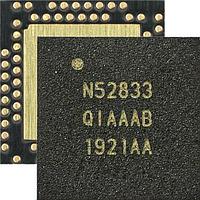Nordic Semiconductor NRF52833-QIAA-B-R BLE 5.3, Bluetooth Mesh, NFC, Thread, Zigbee 105 C ທີ່ຜ່ານການຮັບຮອງ Bluetooth 5.3 SoC ທີ່ສະໜັບສະໜູນ Bluetooth Low Energy, Bluetooth mesh, NFC, Thread ແລະ Zigbee