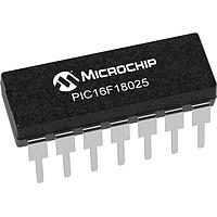 Microchip Technology PIC16F18025-E/P ມາຄຣອຄຄອນໂຕເລີເລີ 14KB Flash, 128EE, 1KB RAM, 10b ADC, PWM, CCP, HLT, WDT, PPS, EUSART, SPI/I2C