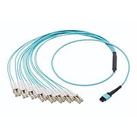 Molex 106283-6339 ການປະກອບສາຍເສັ້ນແສງໄຟເບີ QSFP-DD MPO-to-(8) LCD Uni Jump Cble ASSY 3mm Multi 16 Fiber OM4 5m Aqua