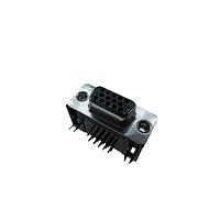 Adam Tech HDL15-SL-B ຂໍ້ມູນສູງ D-Sub Connectors 15P FEMALE HI-DNSTY R/A PCB MT .350"