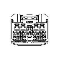 AMP Connectors - TE Connectivity 1746864-1 ກອງປະກອບ 0.64III/2.3II 24POS PLUG ASSY
