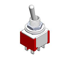 Dailywell 1MD1T1B1M1QNS ສະຫນັບສະຫນູນ Toggle DPDT switch on-on Solder lug