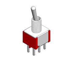 Mountain Switch 108-1MD2T1B1M2QE-EVX ສະຫນັບສະຫນູນ Toggle SWITCH TOGGLE DPDT