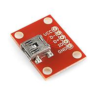 SparkFun BOB-09966 ເຄື່ອງມືພັດທະນາອິນເຕີເຟສ USB Mini-B Breakout