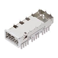 AMP Connectors - TE Connectivity 2057855-1 ກະຕ່າງປະກອບ Cage Assy w/ Hsink QSFP Behind Bezel