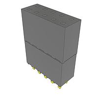 Samtec ESW-105-33-G-D Stackthrough .100" ລາຍປະກອບປຸ່ມຊ່ອງສູງ