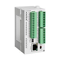 Delta Electronics, Inc. DVP26SE11S ໂມດູນເພີ່ມເຕີມ CPU, ອອກສະເຫຼີມ PNP, ອີເທີເນັດຕິດຕັ້ງ, RS232, RS-485, 26 I/Os (14DI+12DO), ຄວາມສາມາດໃນການໂຄດ: 16K ຂັ້ນຕອນ