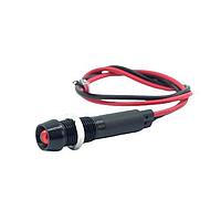 Mallory Sonalert FL1A-8CW-1-R24V ໄຟສະແດງບົດບົດ LED ແດງ 8MM ນັດ 24VAC/DC