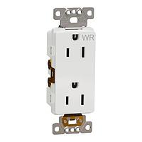 Square D SQR44114WH ປຸ່ມສອກກຕ່າງ WR/TR 15A RECEPTACLE COMM WH