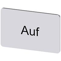 SIEMENS 3SU19000AD810AD0 ປ້າຍປະກັບ, Auf INSCR. LABEL, SILVER 17.5 X 27MM, AUF