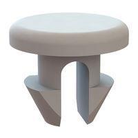 Essentra Components 27PIF0020 ອຸປະກອນກົດເຂົ້າ Push-In, ຮູ .124, ຄວາມຫນາຂອງແຜ່ນ .080