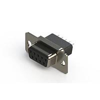 EDAC 628-009-621-551 Standard Card Edge Connectors 628 Series vertical D-Sub plug connector with 9 socket type contacts that have 30 " gold plating. The contacts have .125" (3.18mm) to .165" (4.20mm) long P.C.B tails and the insulator is high temp' rated.The body is high profile metal and the flange