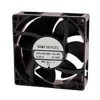 Same Sky (formerly CUI Devices) CFM-8020BF-125-273-20 ພັດ DC dc axial fan, 80 mm square, 20 mm, 12 Vdc, ball, 2500 RPM, 24.52 CFM, TS