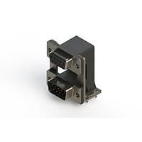 EDAC 664-009-264-03A ຕູ້ສະຫນອງ Dual Port D-Sub ມຸມຂວາ ຕູ້ສະຫນອງ Dual Port D-Sub