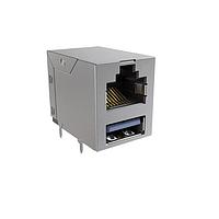 Amphenol Commercial Products RJE361882407 ຕູ້ເຊື່ອມຕໍ່ Modular / ຕູ້ເຊື່ອມຕໍ່ Ethernet ຊຸດຊົ່ວ RJ ຢູ່ບໍ່ໜຶ່ງ USB ປະເພດ A 3.0