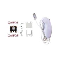 ANAVI Technology CS-ANAVI-HANDLE-CW ບອດຕໍ່ຂໍ້ USB Type-C ສໍາລັບອຸປະກອນເພີ່ມ Nintendo Wii controller ມີ RP2040 MCU ທີ່ສາມາດໂປຣແກຣມໄດ້. ມີຊຸດກັບຄອນໂຕເລີຂະໜາດຂາວ