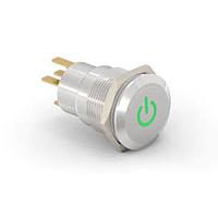 P&B 3-2213766-6 ປຸ່ມກົດສະຫນອງ AV19 SPL 0.4VA ໄຟ LED ພະລັງງານ ສີຂຽວ 24V