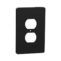Square D SQWS422011BK ກະແຈປົກຄຸມ 1 G MID+ DUPLEX OUTLET WALL PLATE BK