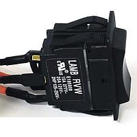 E-Switch RVW45D1100 ສະຫນັບສະຫນູນ Rocker 20A 125VAC 6.3mm Tab ປິດ-ເປີດ-ປິດ 1 ໂພນ