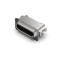 GCT (Global Connector Technology) USB3500-30-A ພິບບີ Mid Mount Micro B Skt, Mid Mount-SMT, R/A, 30u", ມີ Peg, T&R, IP67