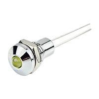 VCC L63DY2L ຕົວບອກສະແດງ LED 2.0V ສາຍສີເຫຼືອງ PMI RND .24"