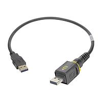 HARTING 09454452914 ສາຍ USB / ສາຍ IEEE 1394 HARTING PushPull V4 v2.0 USB 3.0 ປະເພດ A, ການປະກອບສາຍ, PushPull ໄປຫາ IP20 ປລັກ USB, PVC, 3.0m