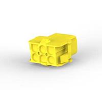 AMP Connectors - TE Connectivity 1-480705-4 ຕູ້ແບັດແລະປະຕູກເຊື່ອມຕໍ່ 06P CAP HSG YEL