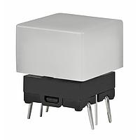NKK Switches JB15LPC-B ສະຫນັບສະຫນູນສະຫນັບສະຫນູນ OFF-(ON) PC MNT ແດງ ຂາວ ຝາບັບແບບແກ້ວ