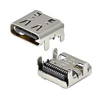Adam Tech USB-C40-S-RA-CS6-SMT-BK-30-T/R ຕົວເຊື່ອມ USB Type C USB4 40Gbps Receptacle Dual SMT, ຕິດຕູ້ດ້ານເທິງ, 40 Gbps, PD3.1 (ສູງສຸດ 240W)