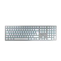 CHERRY JK-9110US-1 ຄີເບີດ DW 9100 SLIM ສຳລັບ Mac Keyboard ສີຂາວ/ເງິນ USB