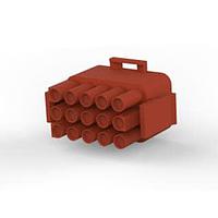 AMP Connectors - TE Connectivity 1-480710-1 ປິນ & ຊໍເກດຄອນເນັກເຕີ PLUG 15P ສີນ້ຳຕານ