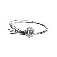 E-Switch SV8FW3SS-601 ຕ້ານການທຳລາຍ ANTI-VANDAL, 2A 36VDC, SPST Off-(On), ຕິດຕັ້ງແຜງ, ສາຍສົ່ງສີ່ງດ້ານໜ້າ 500mm